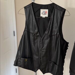 Black Leather Vest